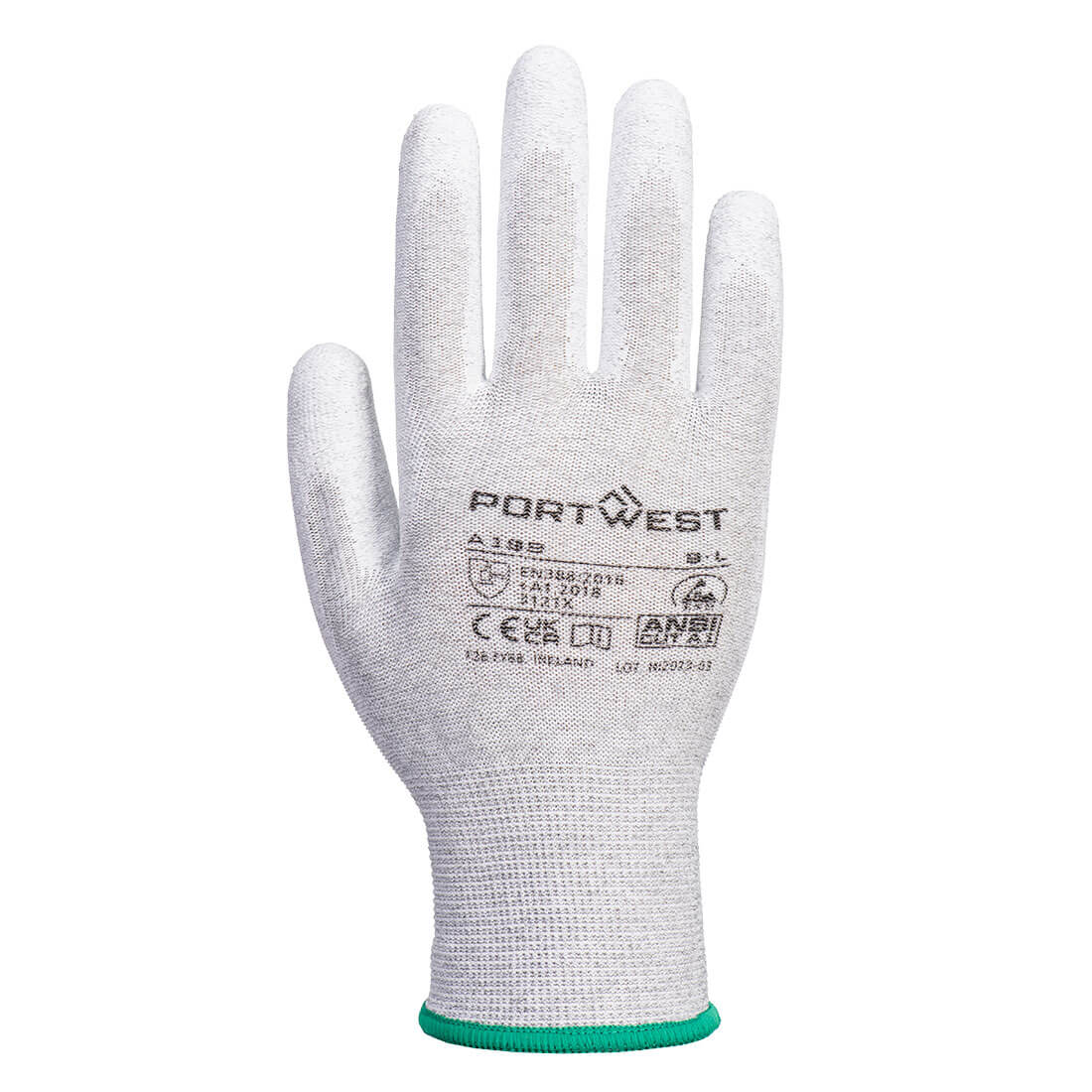 A199 - Antistatic PU Palm Glove Grey | ESD Protection Product on Jaywab Solutions