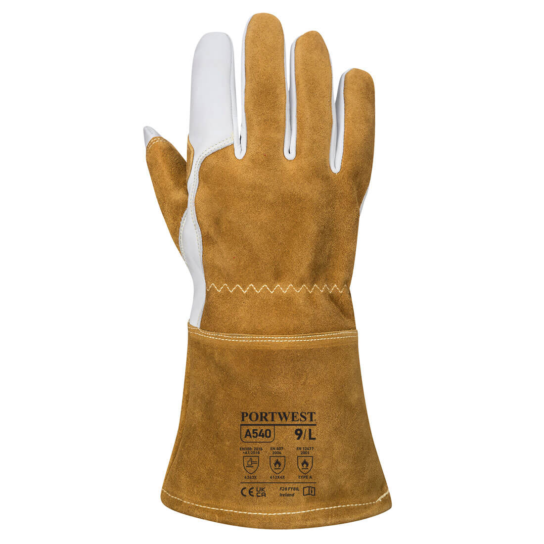 A540 - Mig Welding Gauntlet Brown | Welders Gloves Product on Jaywab Solutions