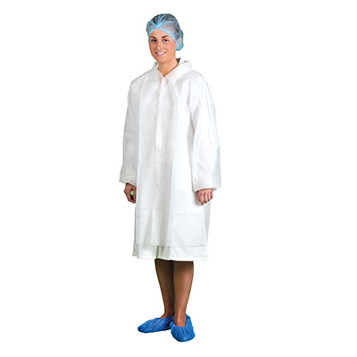Disposable Visitors Coat PP (PK200) White | Clothing Product on Jaywab Solutions